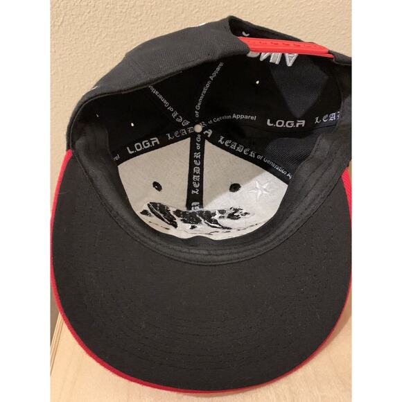California Republic Black Red Adjustable Snapback Hat Leader Of Gen Apparel LOGA - Picture 10 of 11